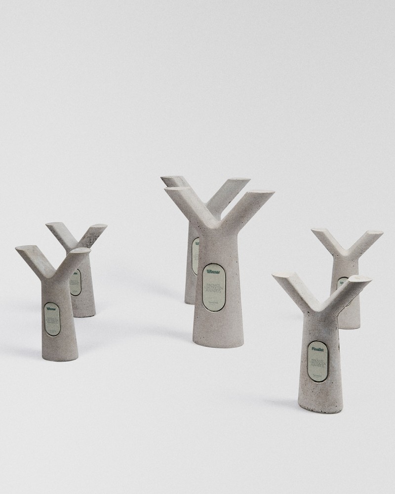 Maßgefertigte Trophäe von Sustain Awards für Ferrovial Innovation Awards, 2024 2