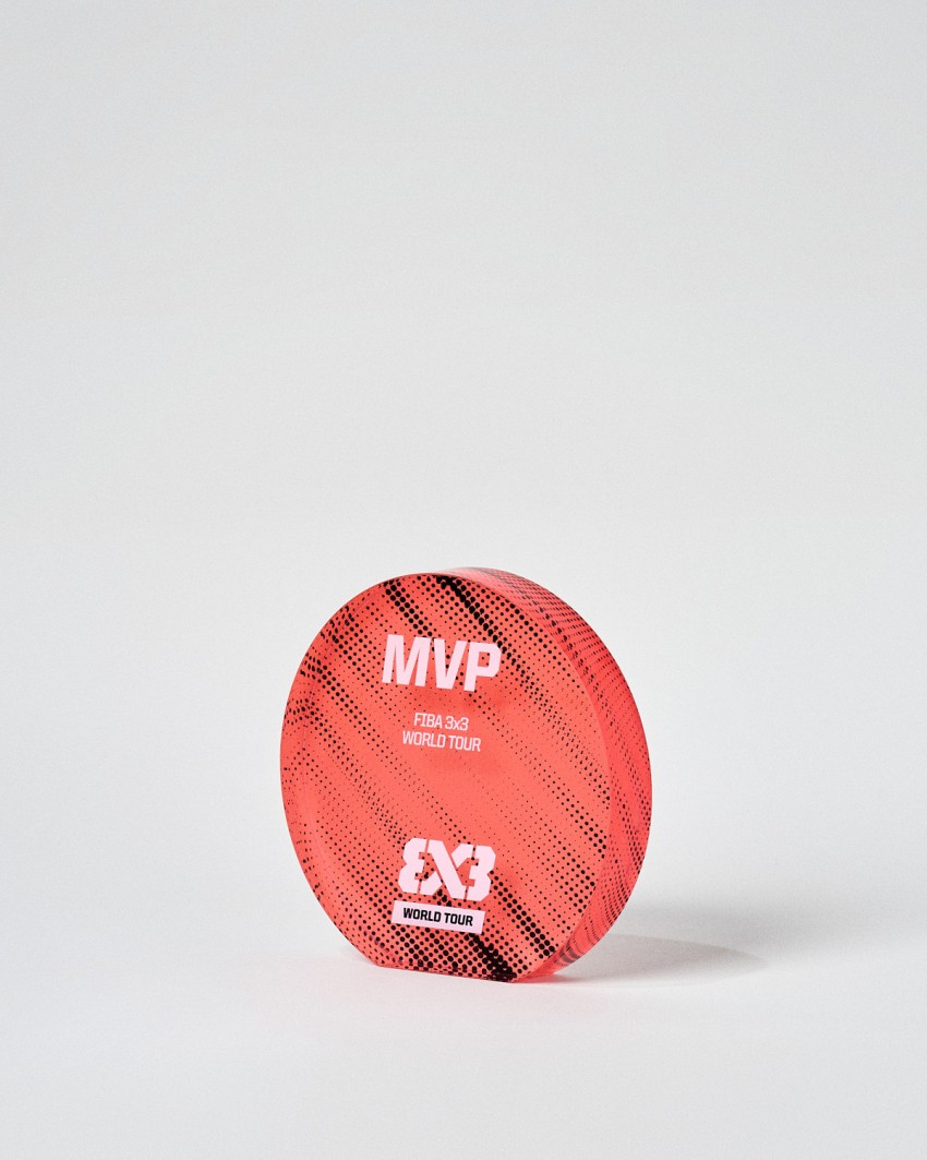 Personalisierter Acrylglas Pokal im VITRA SOL runden Ehrentafeln-Format Sustain Awards